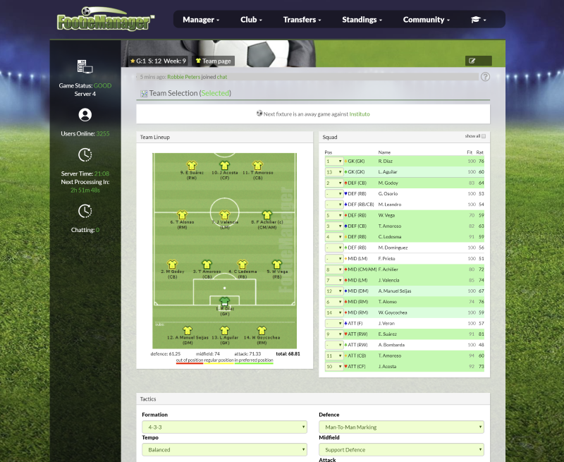 Online Football Manager Game FootieManager